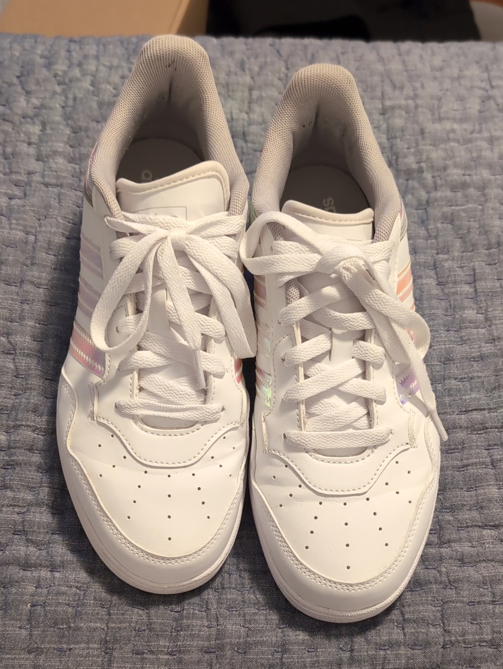 adidas Women's Hoops 4.0 Shoes with Iridescent Accents